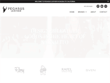 Tablet Screenshot of pegasusleather.com